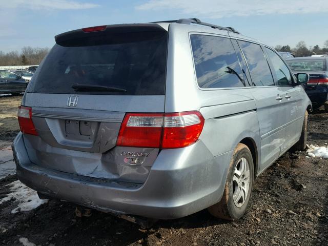 5FNRL38655B083264 - 2005 HONDA ODYSSEY EX SILVER photo 4