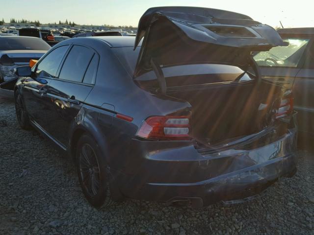 19UUA66207A027974 - 2007 ACURA TL GRAY photo 3