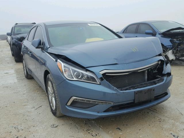 5NPE24AF1FH050539 - 2015 HYUNDAI SONATA SE BLUE photo 1