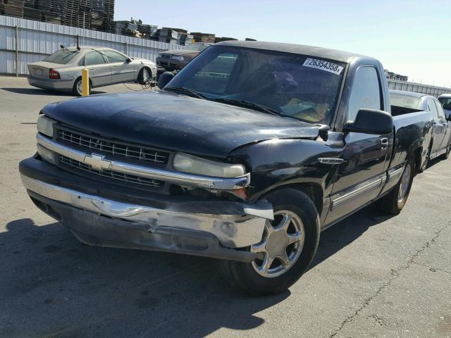 1GCEC14W71Z156602 - 2001 CHEVROLET SILVERADO BLACK photo 2