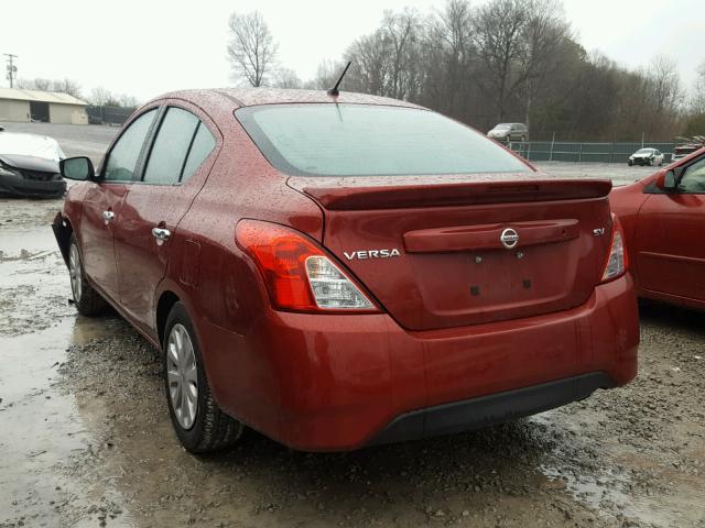 3N1CN7APXHK454444 - 2017 NISSAN VERSA S RED photo 3