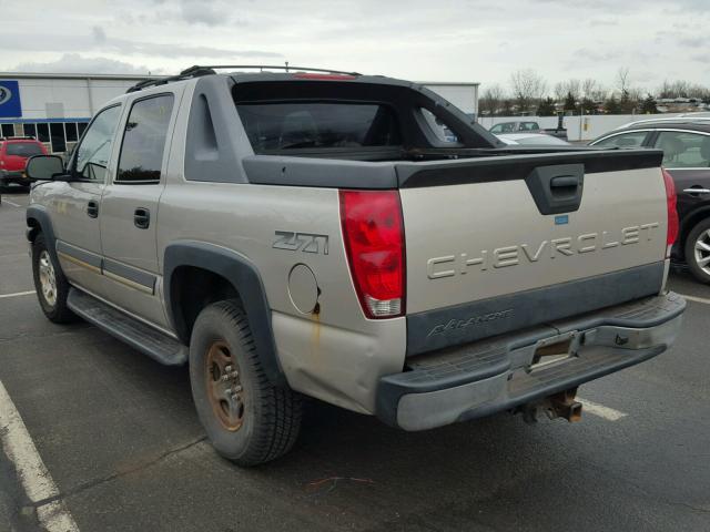 3GNEK12T24G313606 - 2004 CHEVROLET AVALANCHE TAN photo 3