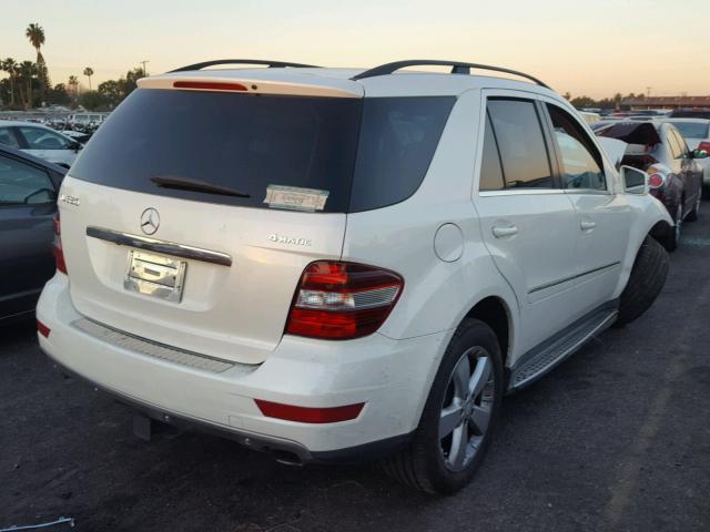 4JGBB8GBXBA731939 - 2011 MERCEDES-BENZ ML 350 4MA WHITE photo 4