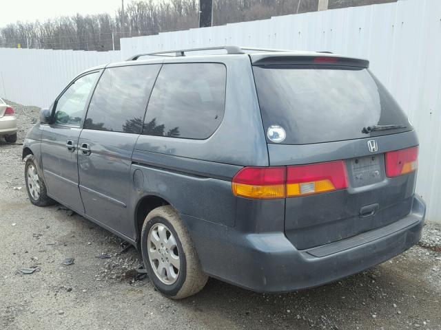 5FNRL18663B045995 - 2003 HONDA ODYSSEY EX BLUE photo 3