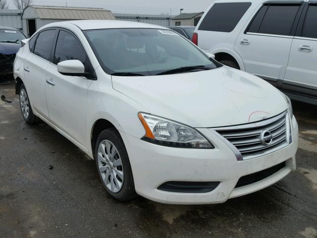 3N1AB7AP0DL686801 - 2013 NISSAN SENTRA S WHITE photo 1