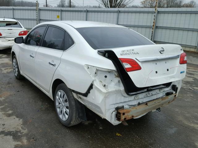 3N1AB7AP0DL686801 - 2013 NISSAN SENTRA S WHITE photo 3