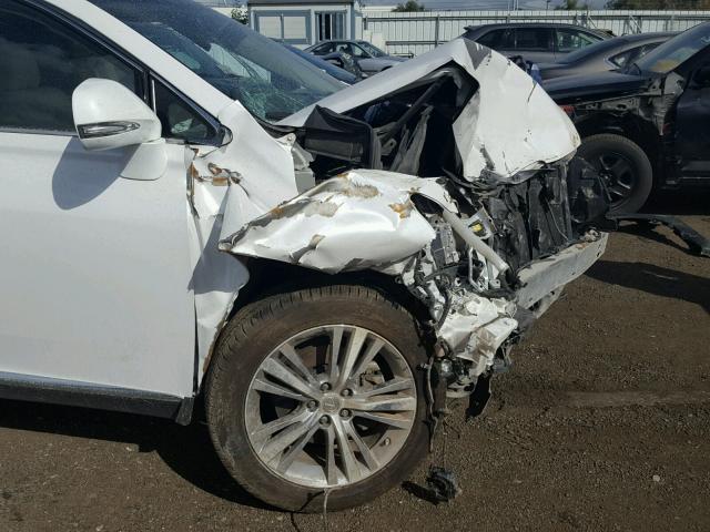 2T2BK1BA4FC312038 - 2015 LEXUS RX 350 WHITE photo 9