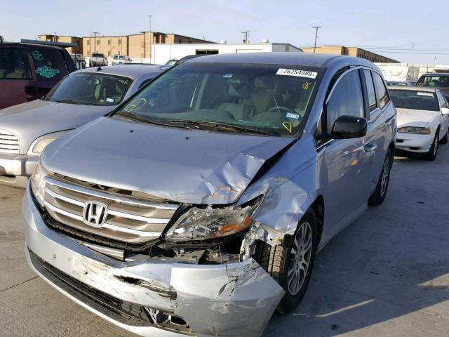 5FNRL5H49CB024371 - 2012 HONDA ODYSSEY EX BLUE photo 2