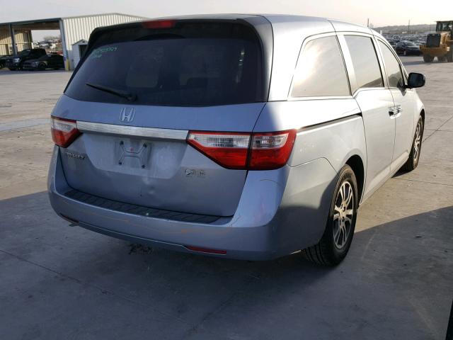 5FNRL5H49CB024371 - 2012 HONDA ODYSSEY EX BLUE photo 4