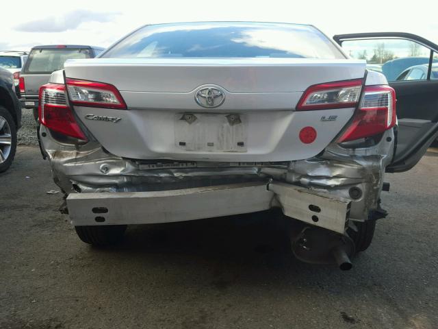 4T4BF1FK2DR328851 - 2013 TOYOTA CAMRY L SILVER photo 9