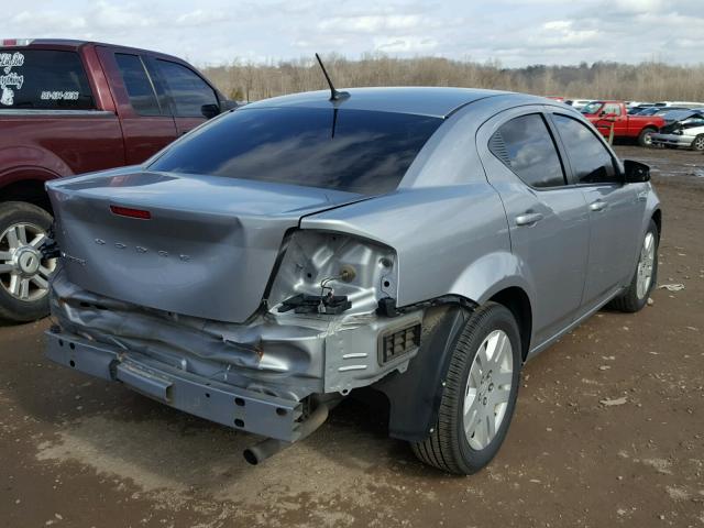 1C3CDZAB0EN125620 - 2014 DODGE AVENGER SE GRAY photo 4