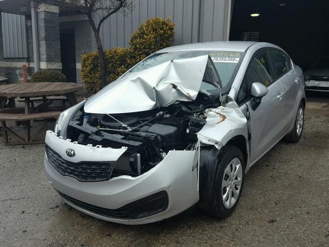 KNADM4A38F6527857 - 2015 KIA RIO LX Արծաթագույն լուսանկար 2