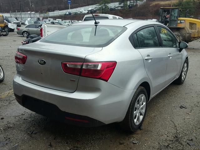 KNADM4A38F6527857 - 2015 KIA RIO LX Արծաթագույն լուսանկար 4
