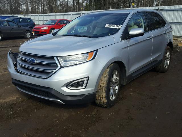 2FMPK3K97GBB42727 - 2016 FORD EDGE TITAN SILVER photo 2