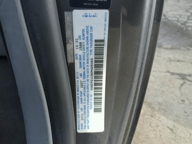 3VWCP21C82M425069 - 2002 VOLKSWAGEN NEW BEETLE 灰色 照片 10