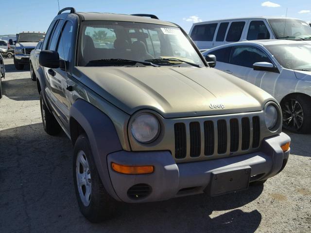 1J4GL48K24W223592 - 2004 JEEP LIBERTY SP GREEN photo 1