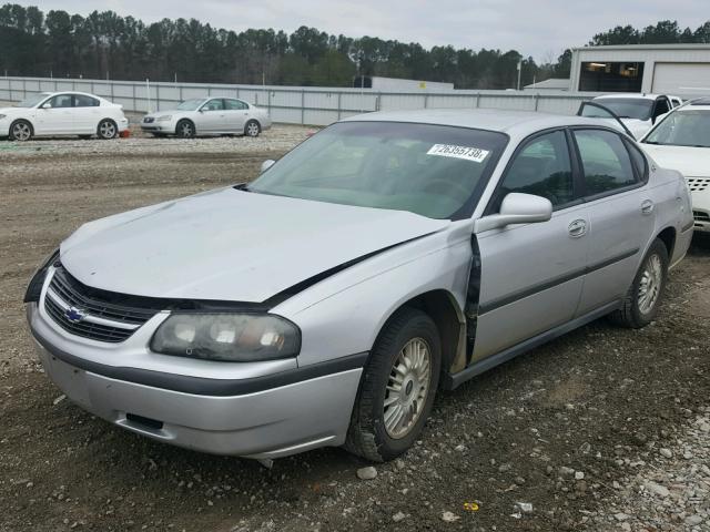 2G1WF52E129349846 - 2002 CHEVROLET IMPALA SILVER photo 2