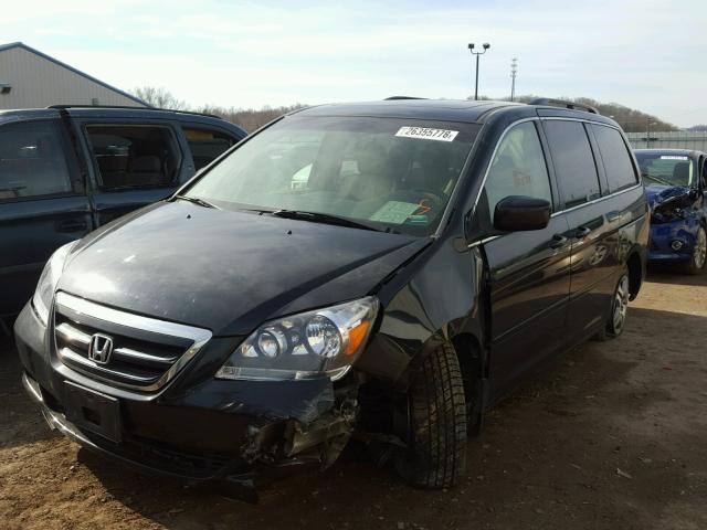 5FNRL38615B096240 - 2005 HONDA ODYSSEY EX BLACK photo 2