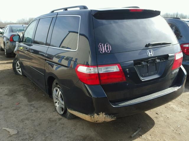 5FNRL38615B096240 - 2005 HONDA ODYSSEY EX BLACK photo 3