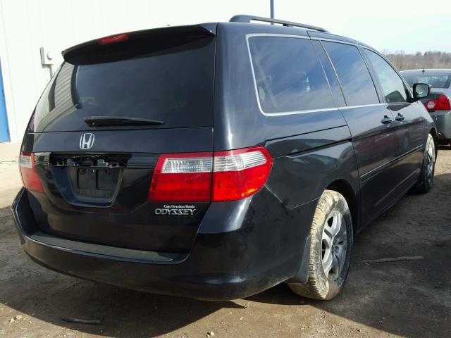 5FNRL38615B096240 - 2005 HONDA ODYSSEY EX BLACK photo 4