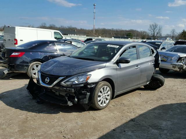 3N1AB7AP4HY262420 - 2017 NISSAN SENTRA S BLUE photo 2