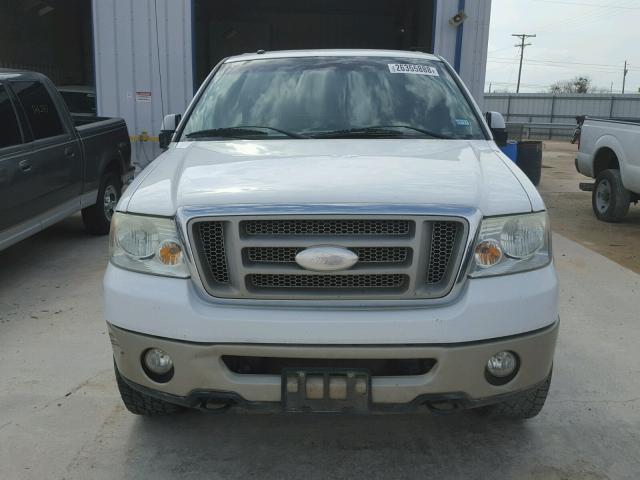 1FTPW14V47KD10188 - 2007 FORD F150 SUPER WHITE photo 9