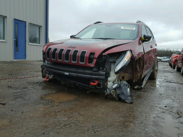 1C4PJMBB4EW128327 - 2014 JEEP CHEROKEE T RED photo 9