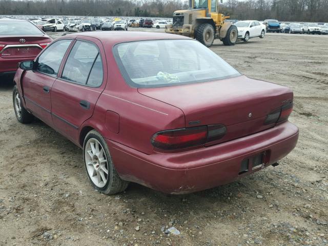 1Y1SK5367PZ005696 - 1993 GEO PRIZM BASE MAROON photo 3