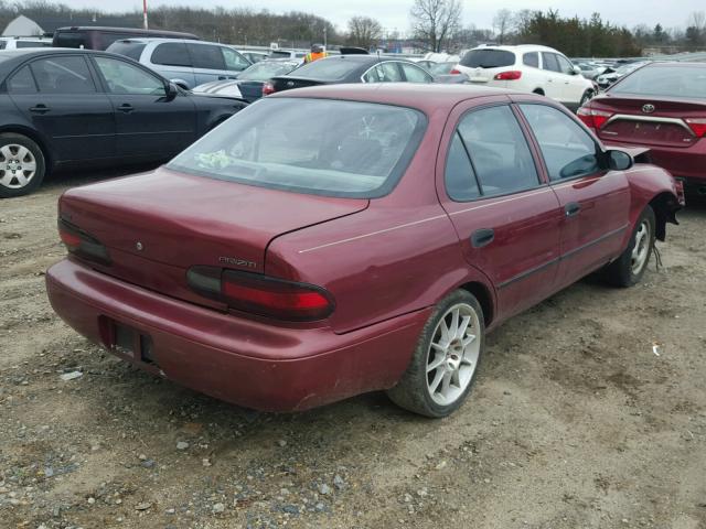 1Y1SK5367PZ005696 - 1993 GEO PRIZM BASE MAROON photo 4