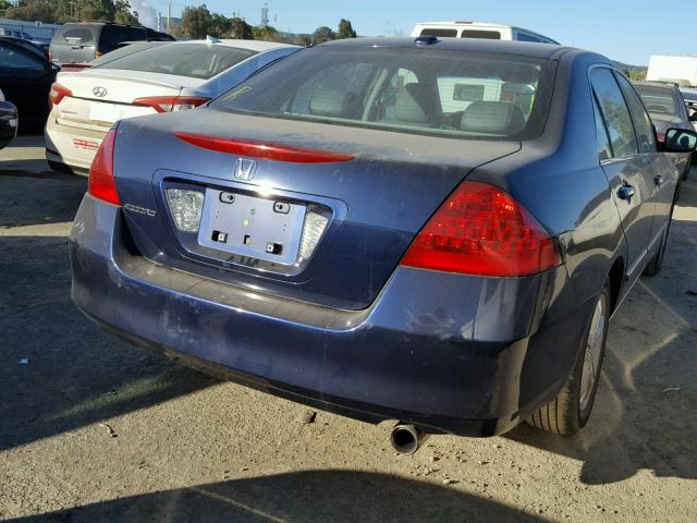 1HGCM56897A119845 - 2007 HONDA ACCORD EX BLUE photo 4