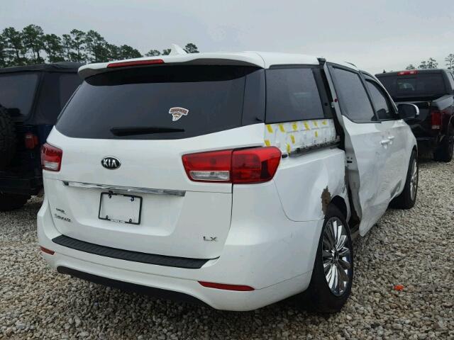 KNDMB5C17H6241740 - 2017 KIA SEDONA LX WHITE photo 4