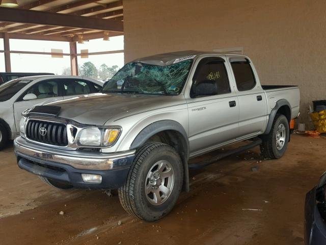 5TEGM92N41Z747831 - 2001 TOYOTA TACOMA DOU SILVER photo 2