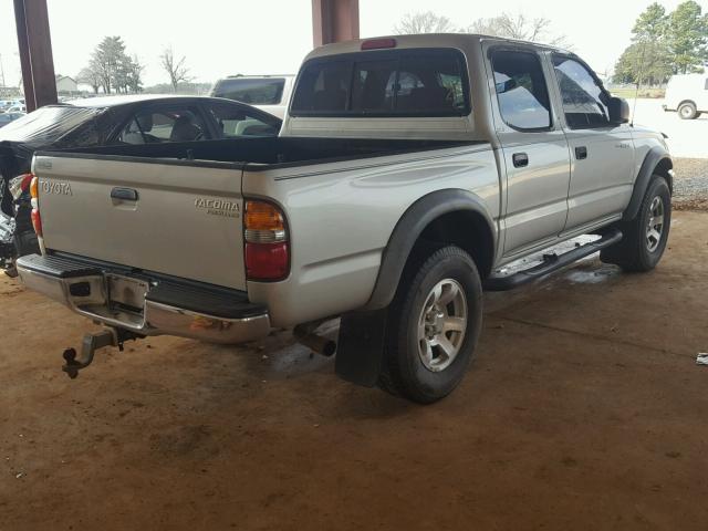 5TEGM92N41Z747831 - 2001 TOYOTA TACOMA DOU SILVER photo 4