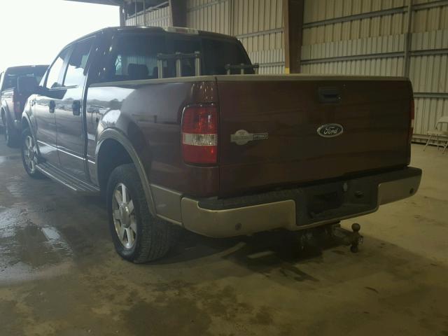 1FTPW125X5KE45207 - 2005 FORD F150 SUPER MAROON photo 3