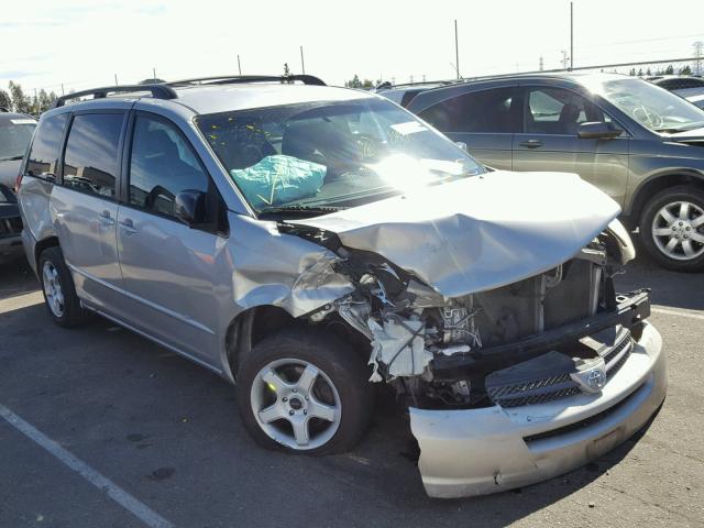 5TDZA23C64S017605 - 2004 TOYOTA SIENNA CE SILVER photo 1