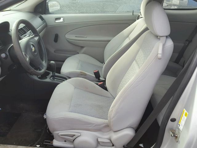 1G1AK15F277219554 - 2007 CHEVROLET COBALT LS SILVER photo 5