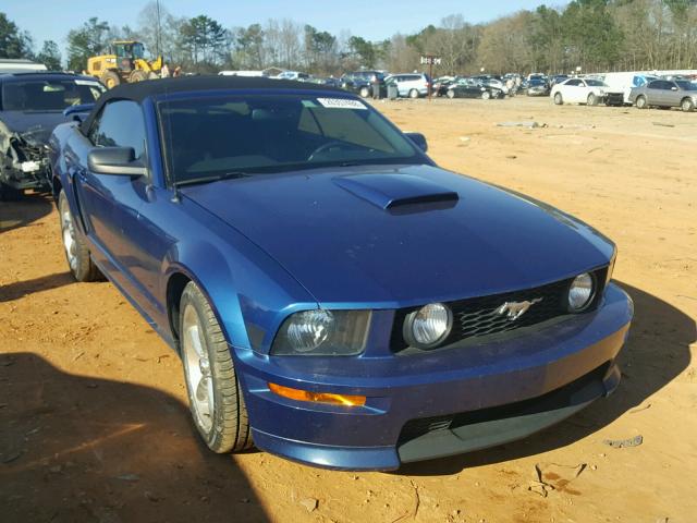 1ZVFT85H675346725 - 2007 FORD MUSTANG GT BLUE photo 1