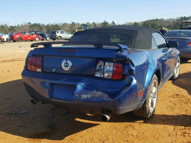 1ZVFT85H675346725 - 2007 FORD MUSTANG GT BLUE photo 4