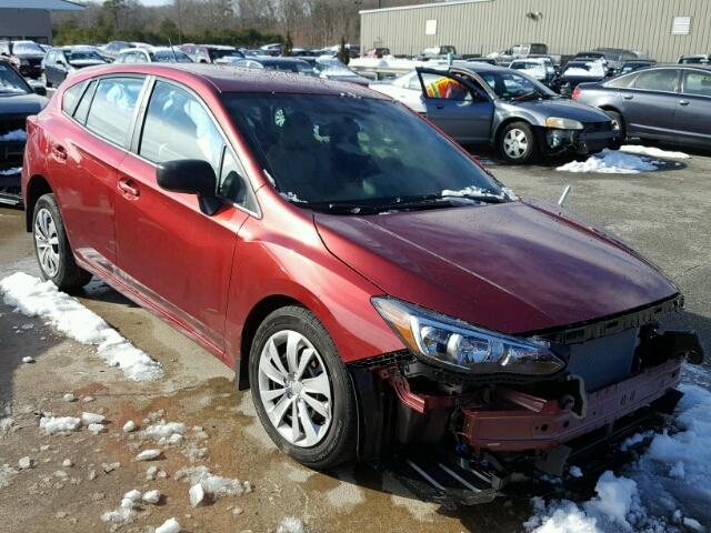 4S3GTAA65J3721672 - 2018 SUBARU IMPREZA RED photo 1