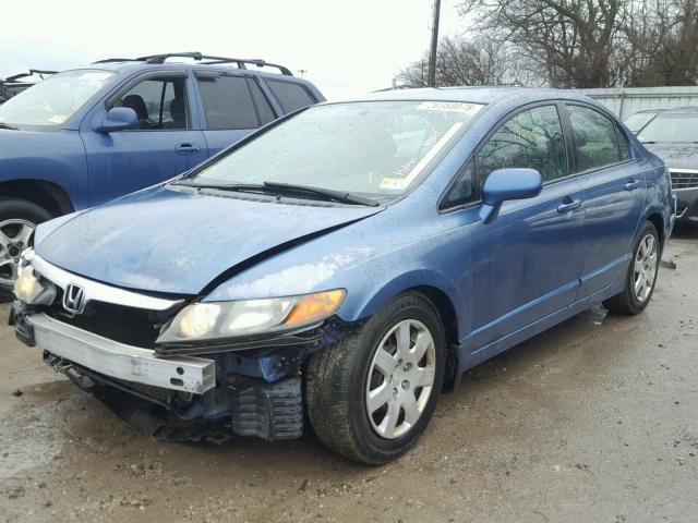 2HGFA16567H502261 - 2007 HONDA CIVIC LX BLUE photo 2