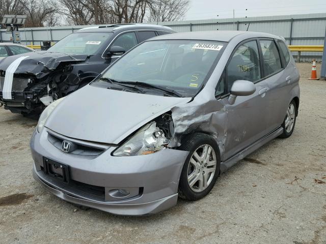 JHMGD38668S066810 - 2008 HONDA FIT SPORT SILVER photo 2