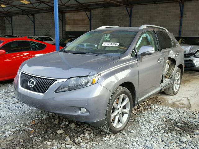 2T2ZK1BA2CC065516 - 2012 LEXUS RX 350 CHARCOAL photo 2