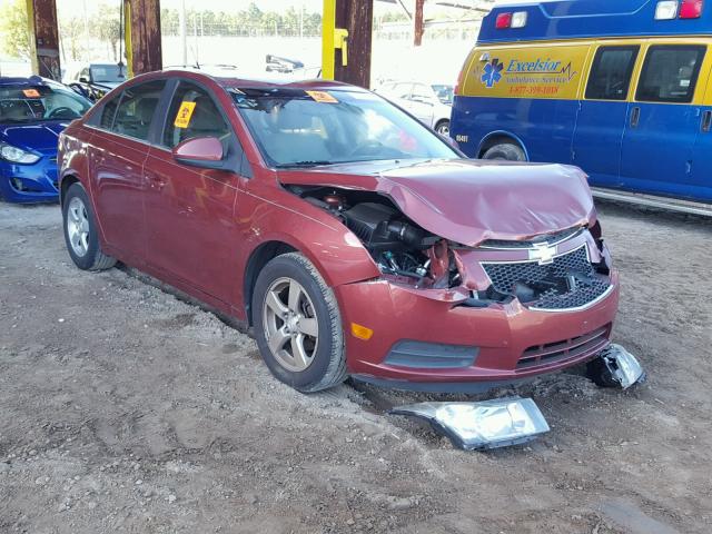 1G1PF5SC2C7262981 - 2012 CHEVROLET CRUZE LT MAROON photo 1