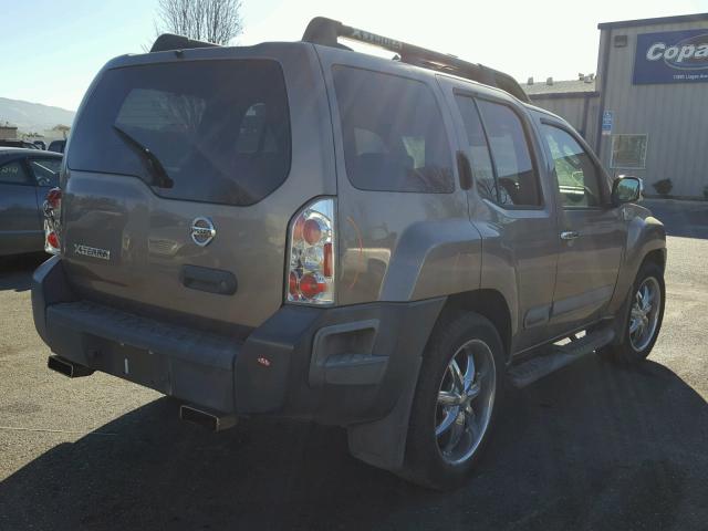 5N1AN08U25C656392 - 2005 NISSAN XTERRA OFF TAN photo 4