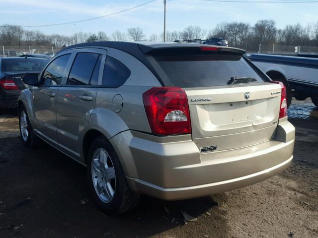 1B3HB48A59D150128 - 2009 DODGE CALIBER SX BEIGE photo 3