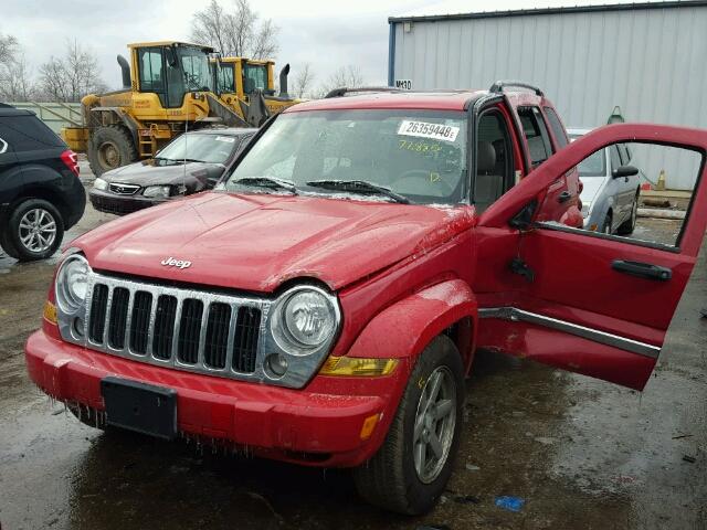 1J4GK58K65W623276 - 2005 JEEP LIBERTY LI RED photo 2