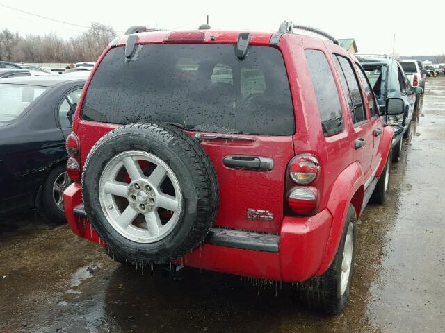 1J4GK58K65W623276 - 2005 JEEP LIBERTY LI RED photo 4