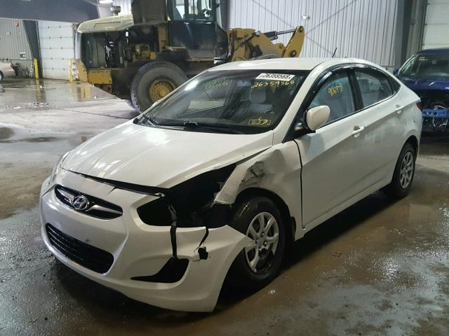 KMHCT4AE2CU222053 - 2012 HYUNDAI ACCENT GLS WHITE photo 2