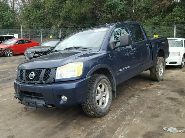 1N6AA0EC7CN308856 - 2012 NISSAN TITAN S BLUE photo 2