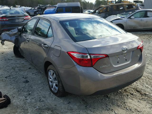 2T1BURHEXGC677106 - 2016 TOYOTA COROLLA L GRAY photo 3